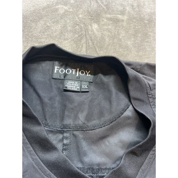 Footjoy Black Lightweight Pullover Windbreaker Wind Shirt Golf Jacket Size XXL - Picture 1 of 4